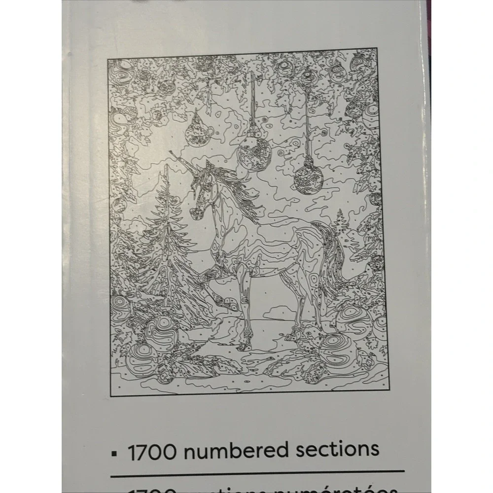 Artist's Loft Christmas Unicorn Ornament Scene Paint by Number Kit New in box